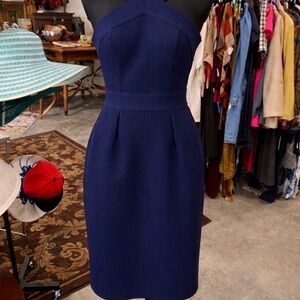 New York & Company Strapless Navy Sheath Dress